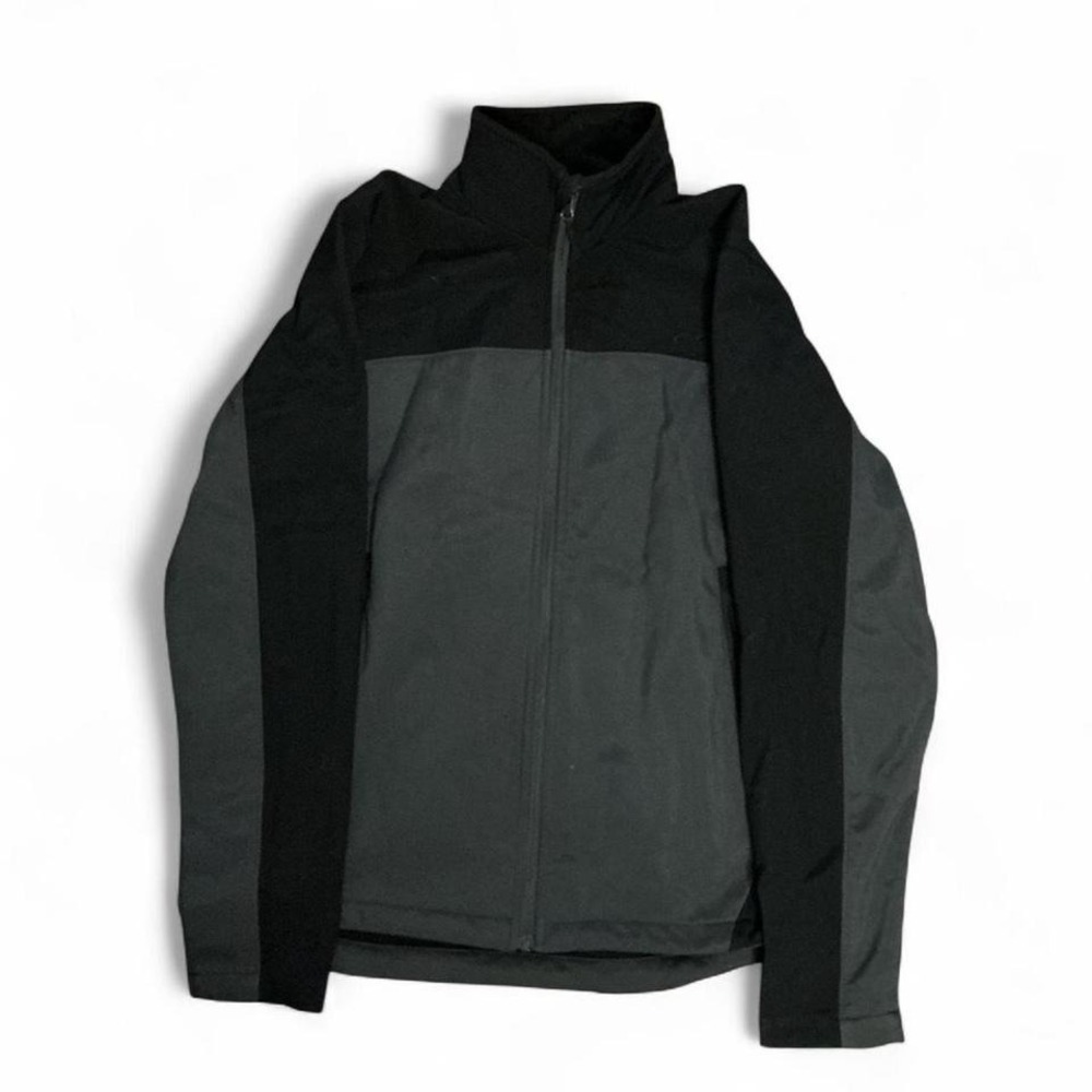 Vintage Champion Black and grey fleece jacket MEN SIZE S‎